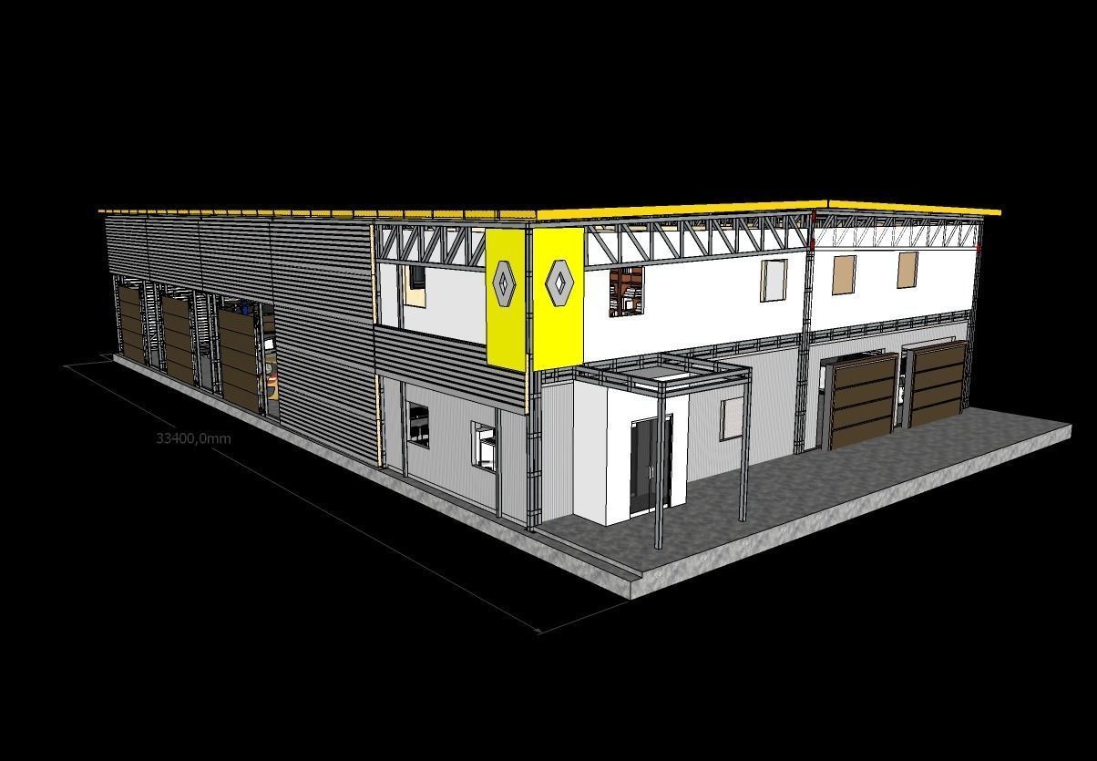 Garage Renault Free 3D model