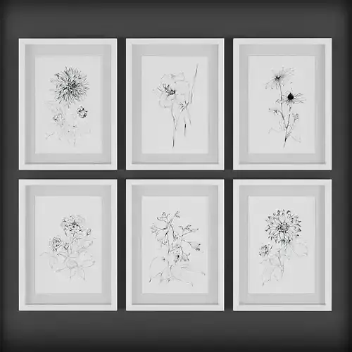 Picture Frames Low-poly 3D model