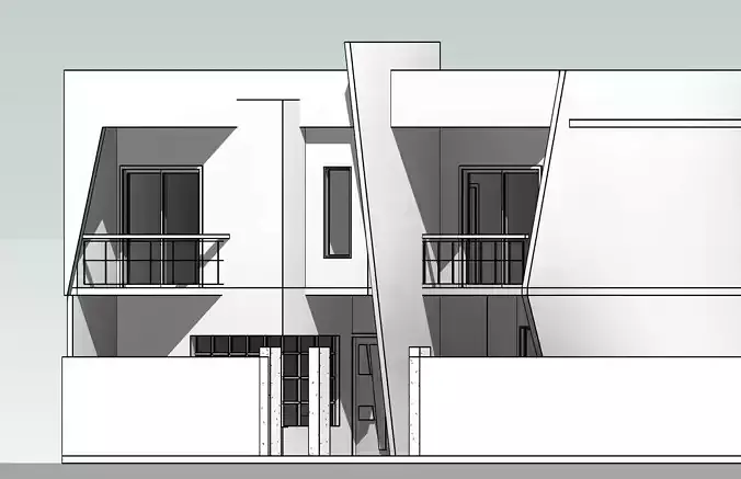 Modern House with plans 130 sq m  3D model