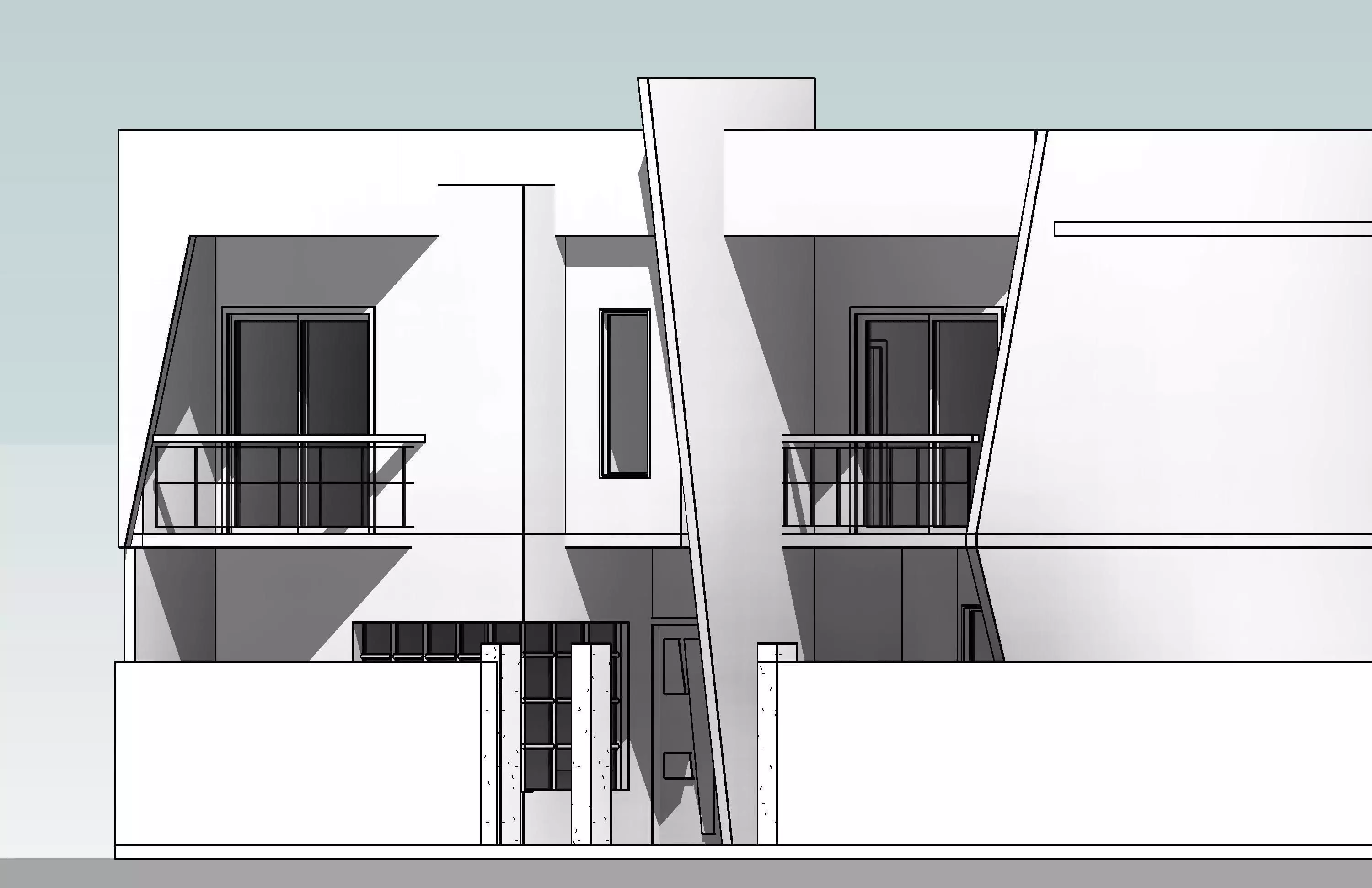 Modern House with plans 130 sq m  3D model_0