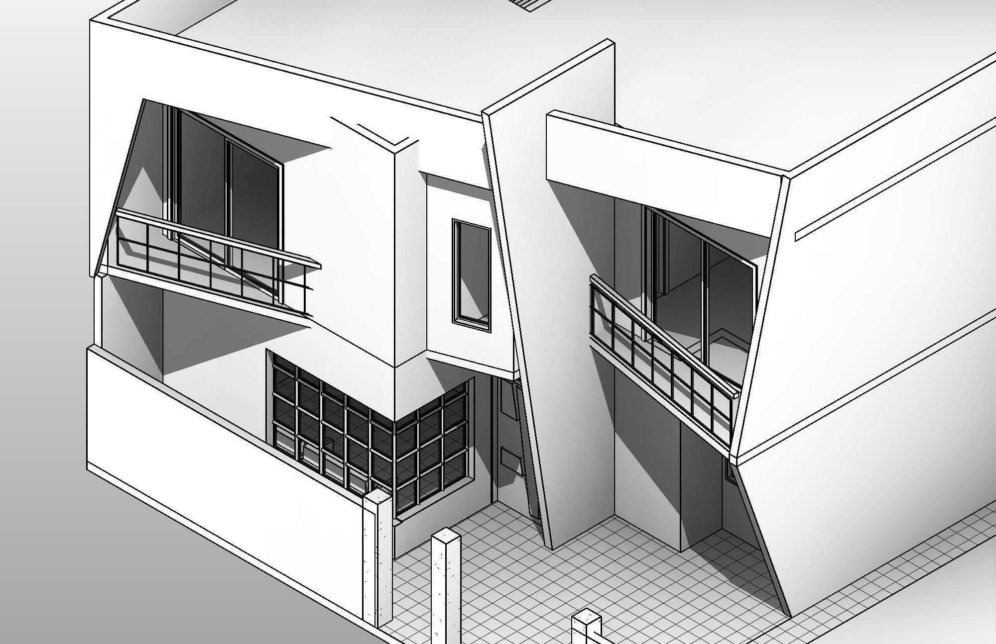 Modern House with plans 130 sq m  3D model_1