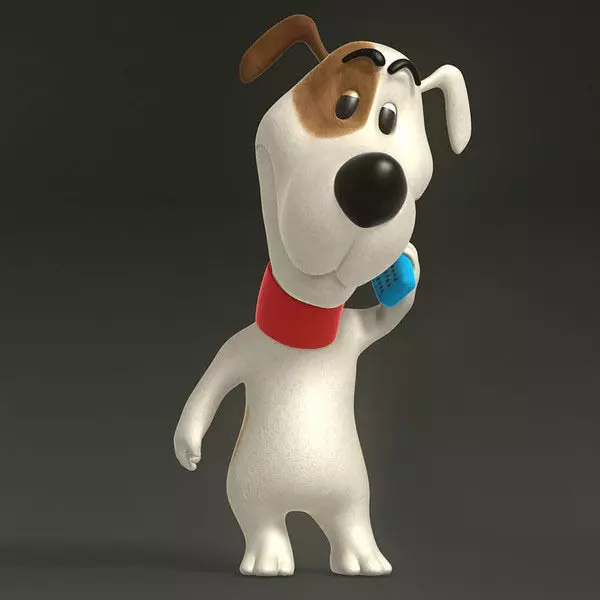 Cartoon Dog Low-poly 3D model_0