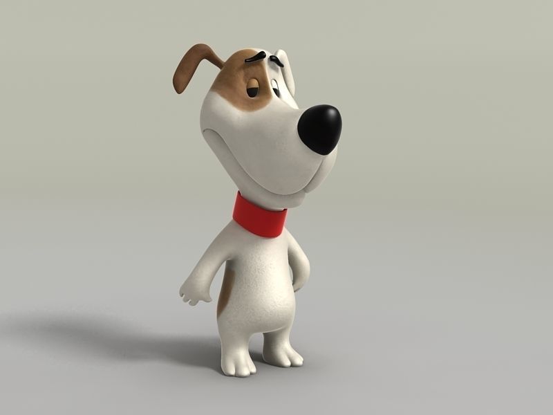 Cartoon Dog Low-poly 3D model_7
