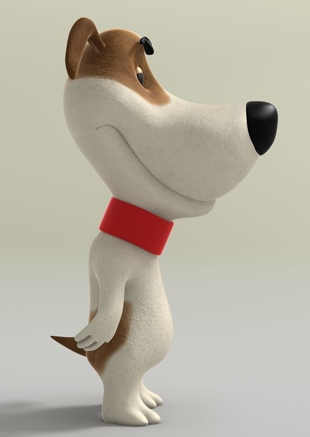 Cartoon Dog Low-poly 3D model_9