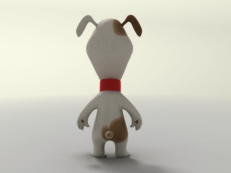 Cartoon Dog Low-poly 3D model_4