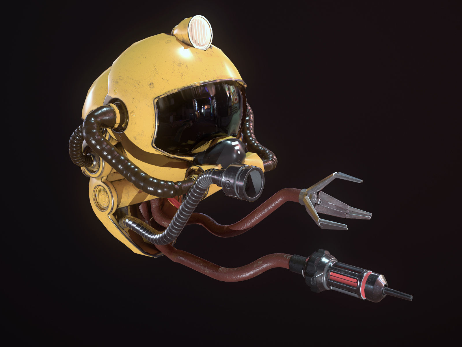 Repair Drone Low-poly 3D model_1