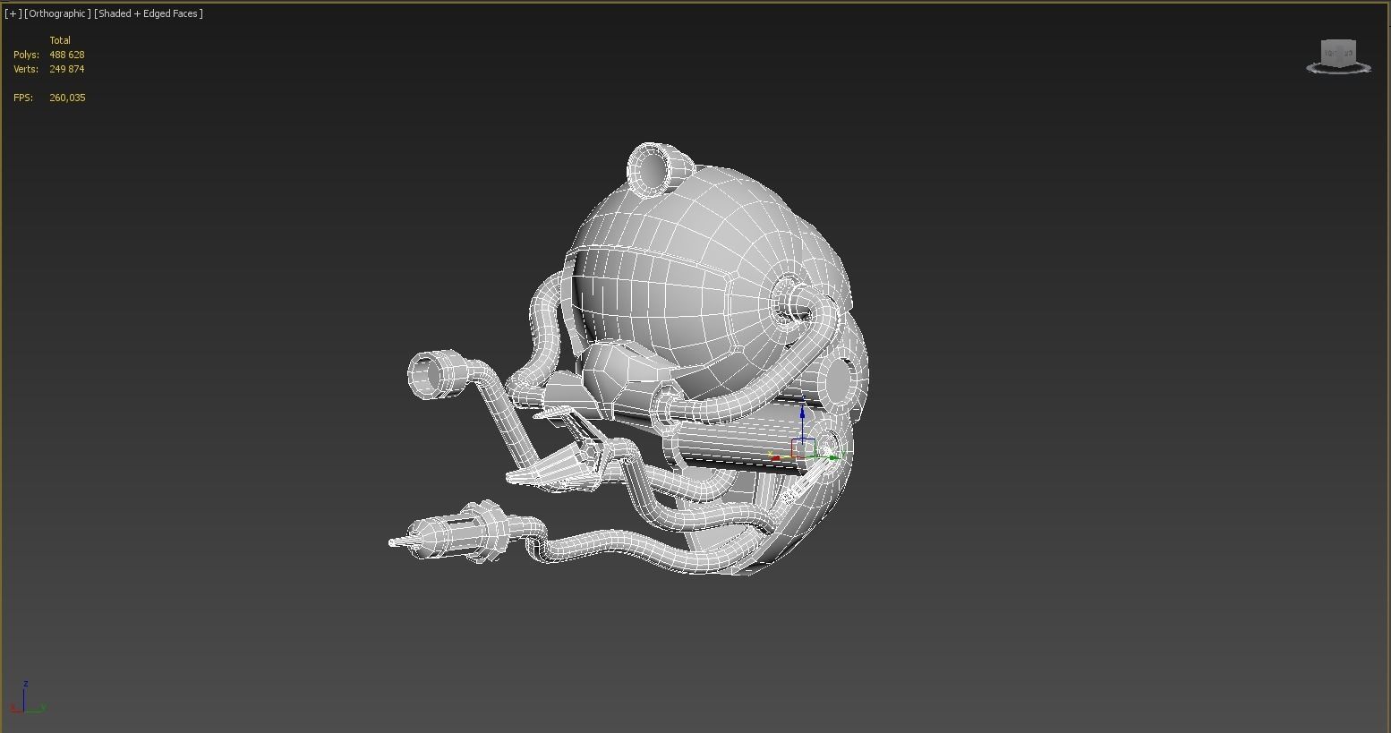 Repair Drone Low-poly 3D model_6