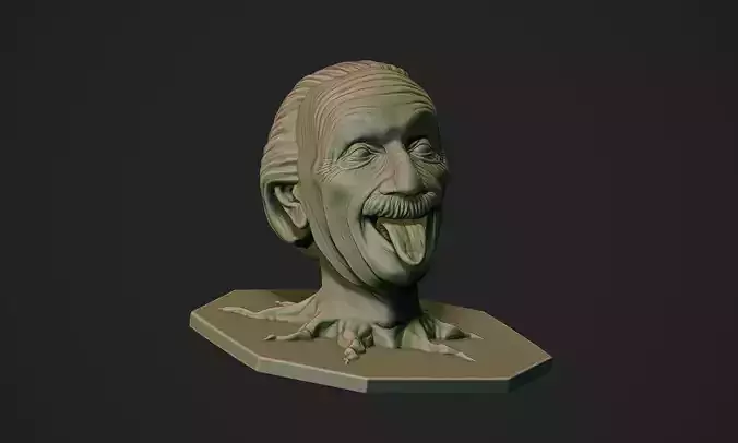 EinsteinTongue out with Roots 