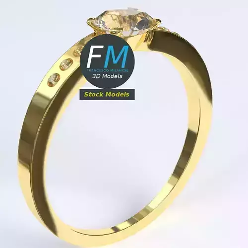 Diamond ring 3D model
