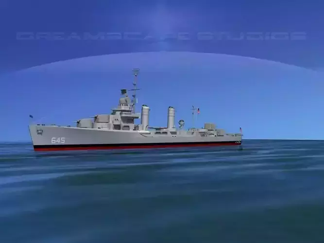 Gleaves Class Destroyer USS Stevenson 3D model