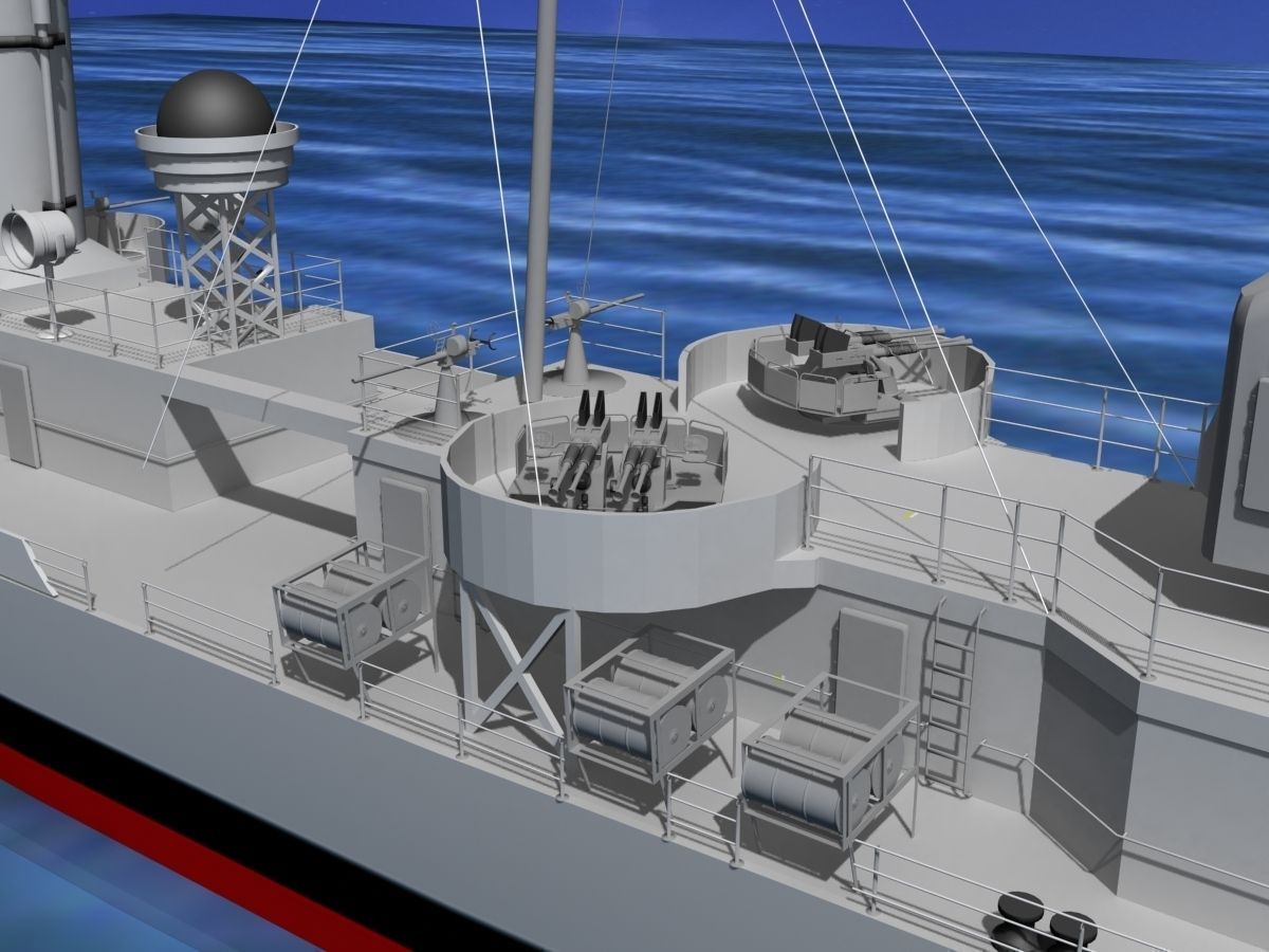 Gleaves Class Destroyer USS Stevenson 3D model_11