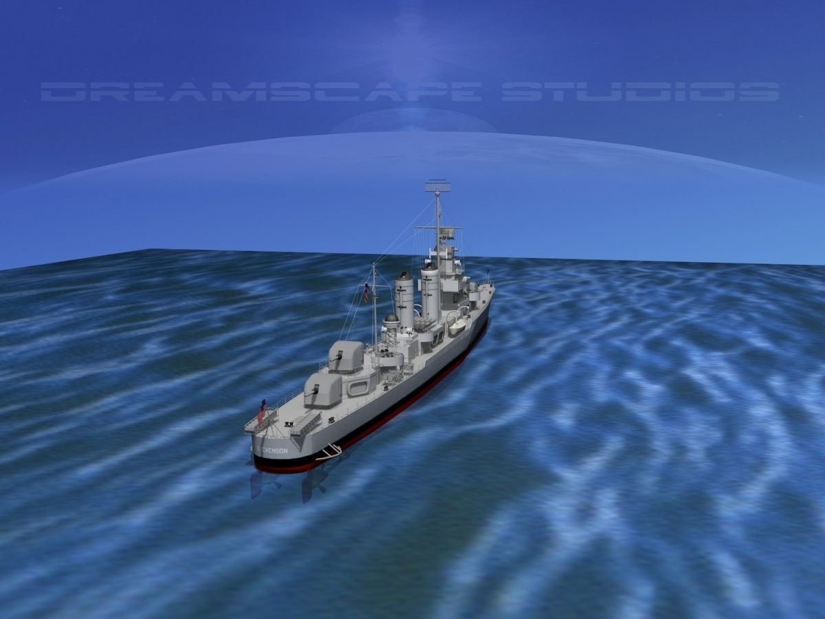 Gleaves Class Destroyer USS Stevenson 3D model_3