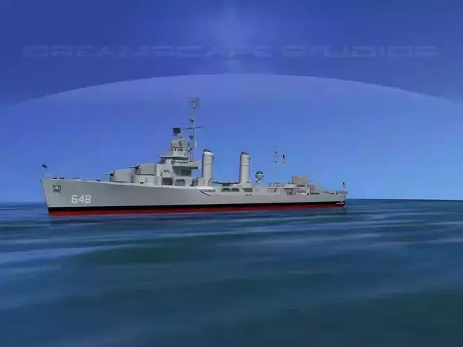 Gleaves Class Destroyer USS Turner 3D model