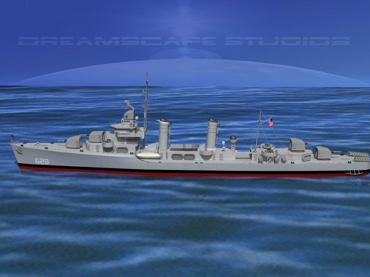 Gleaves Class Destroyer USS Welles 3D model_16