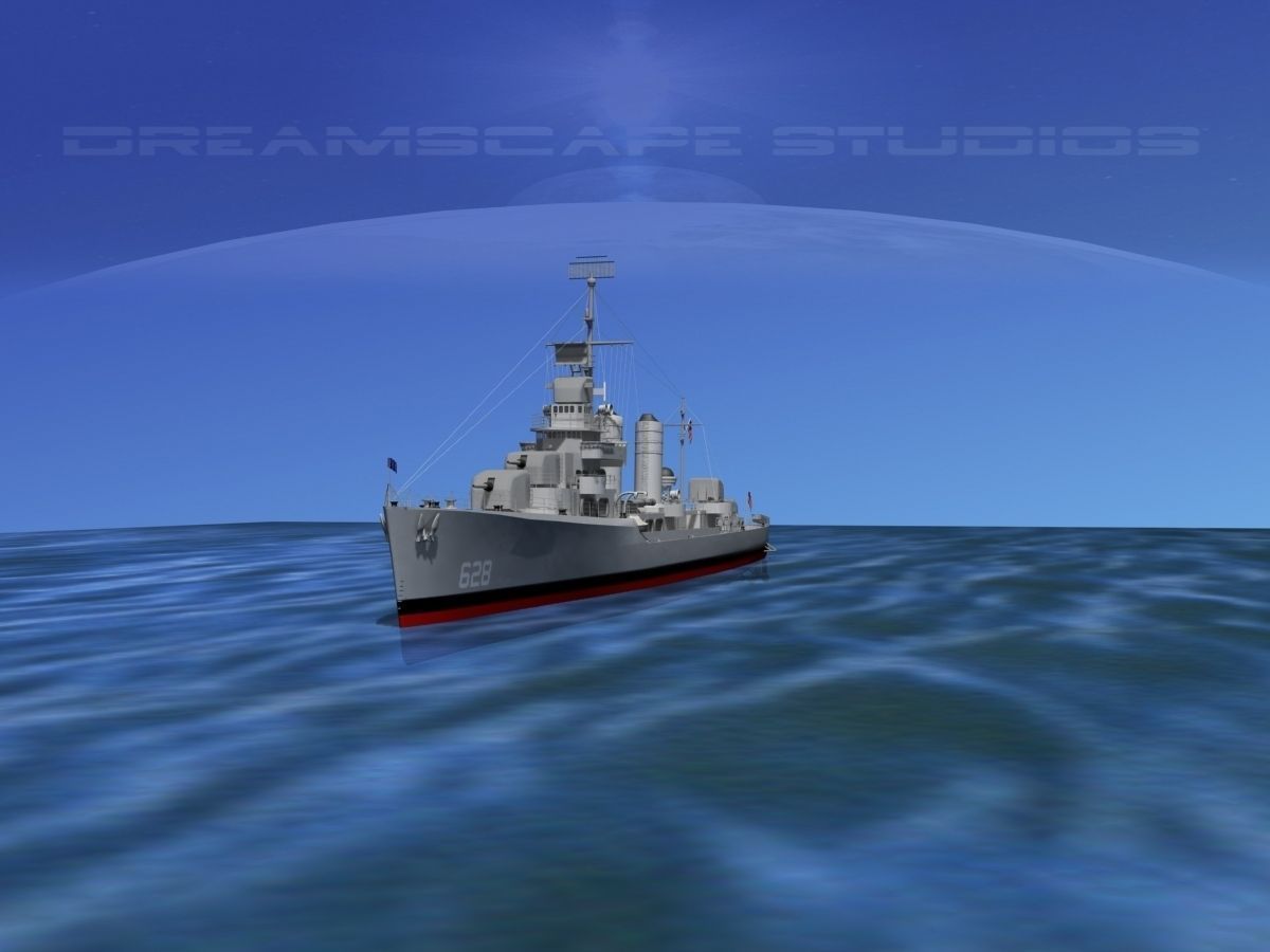 Gleaves Class Destroyer USS Welles 3D model_9