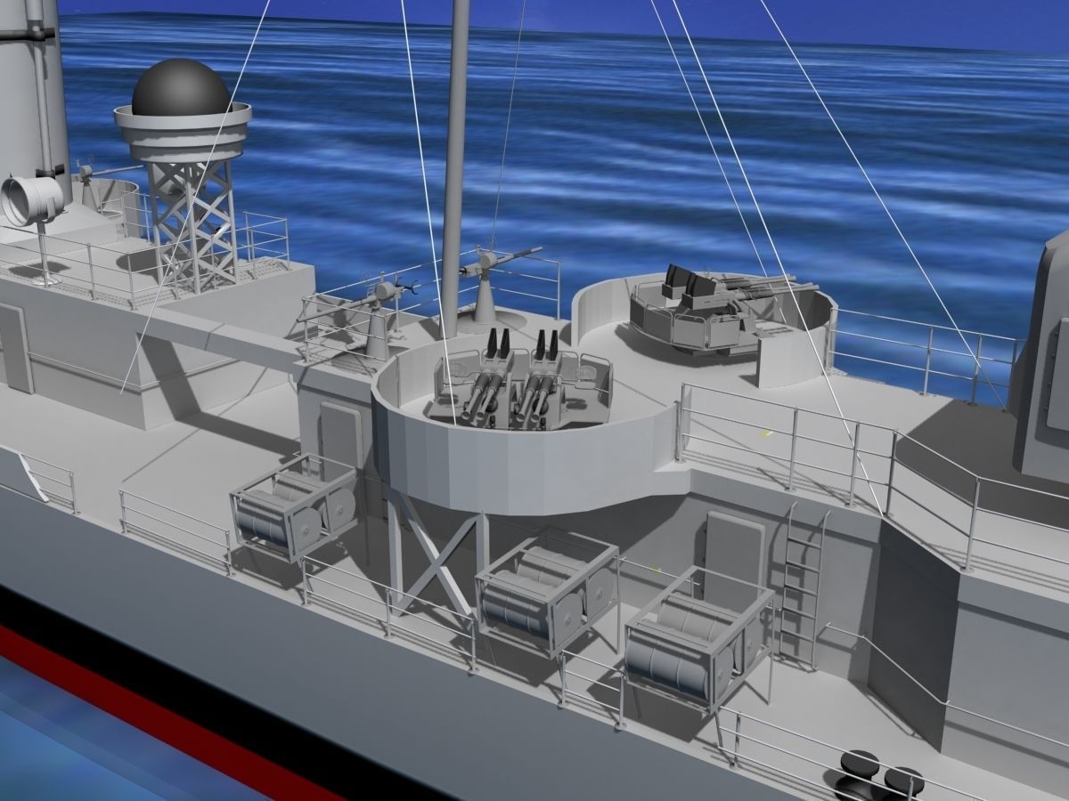 Gleaves Class Destroyer USS Welles 3D model_4