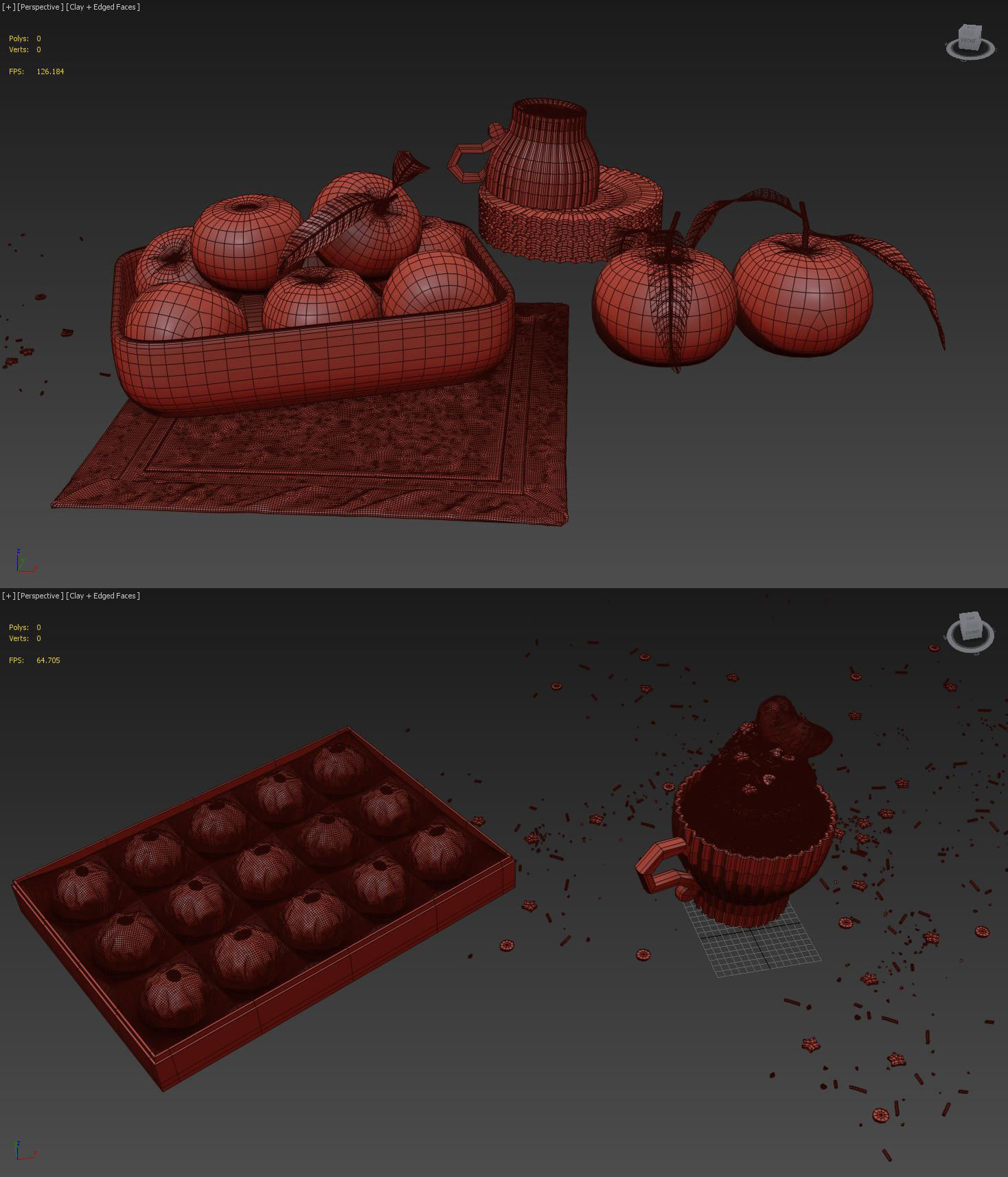 Sweet set 3D model_2