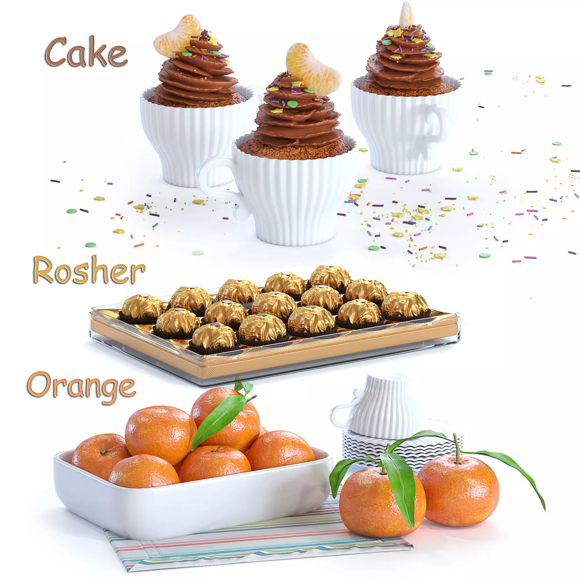 Sweet set 3D model_0