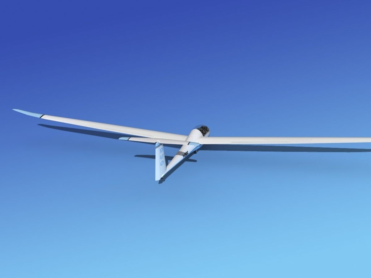Duo Discus Sailplane 3D model_6