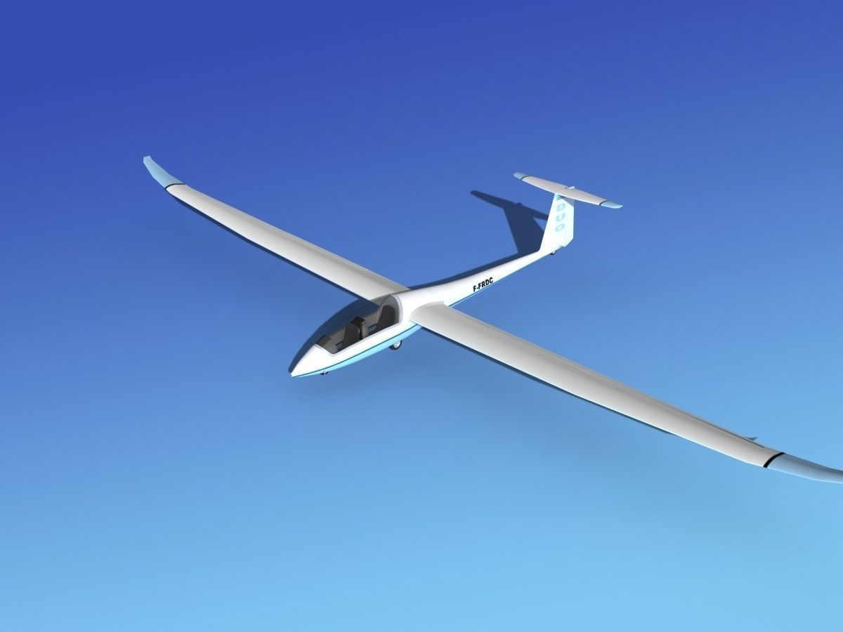 Duo Discus Sailplane 3D model_10