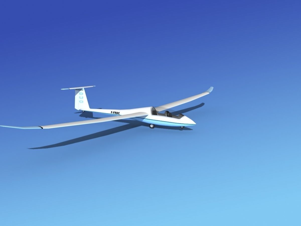 Duo Discus Sailplane 3D model_4