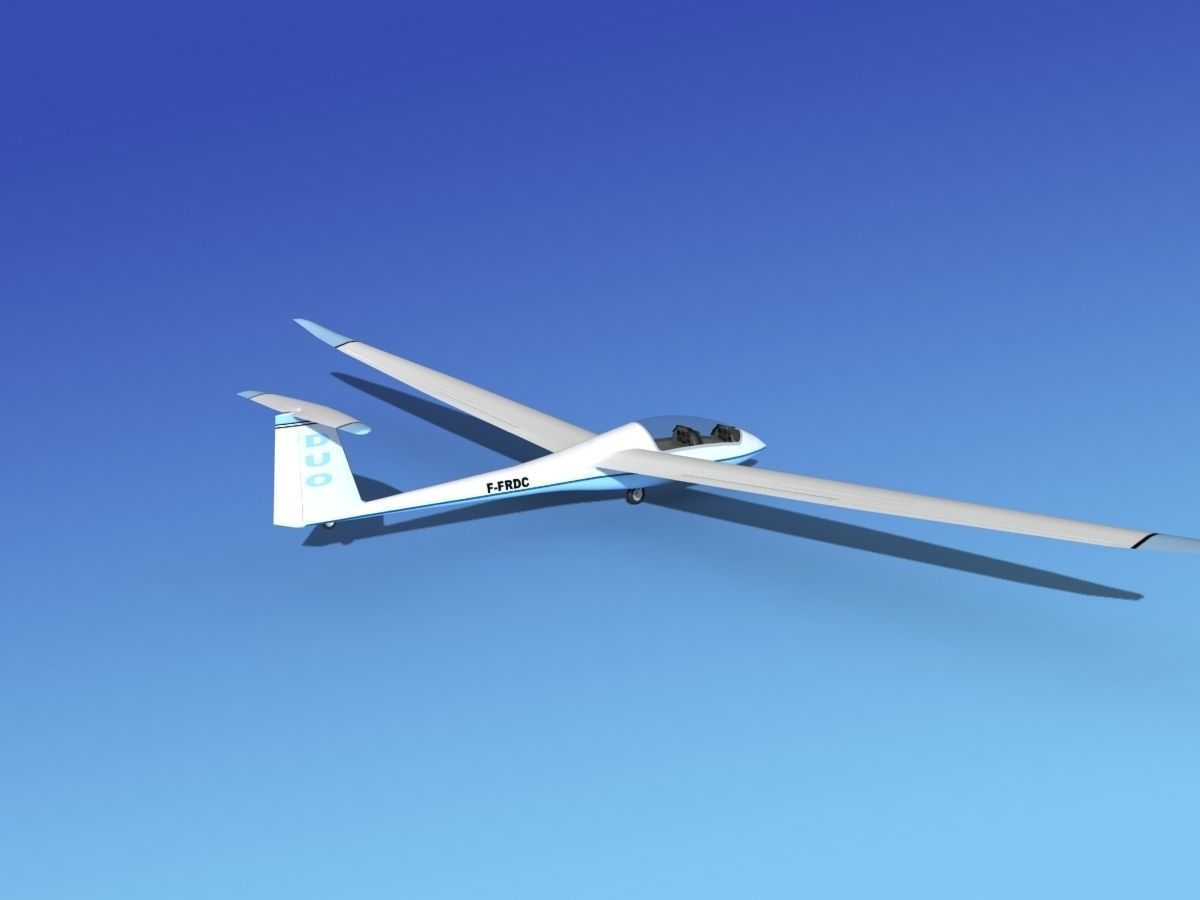Duo Discus Sailplane 3D model_5