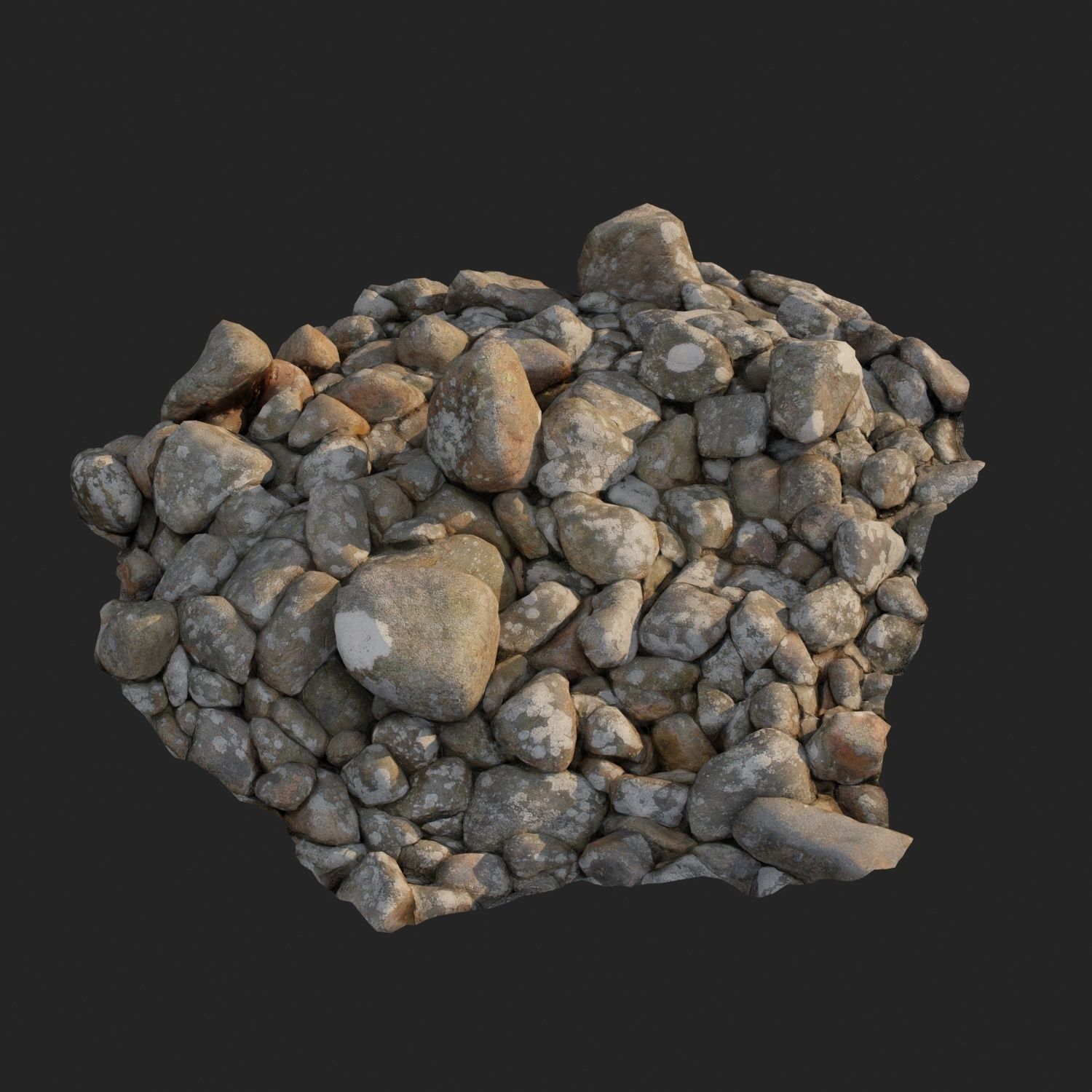 3d scanned nature stone 024 Low-poly 3D model_1