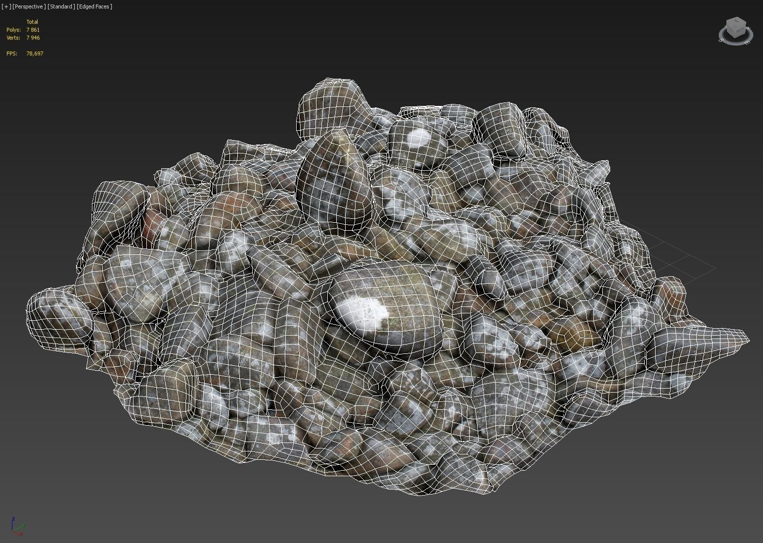 3d scanned nature stone 024 Low-poly 3D model_4