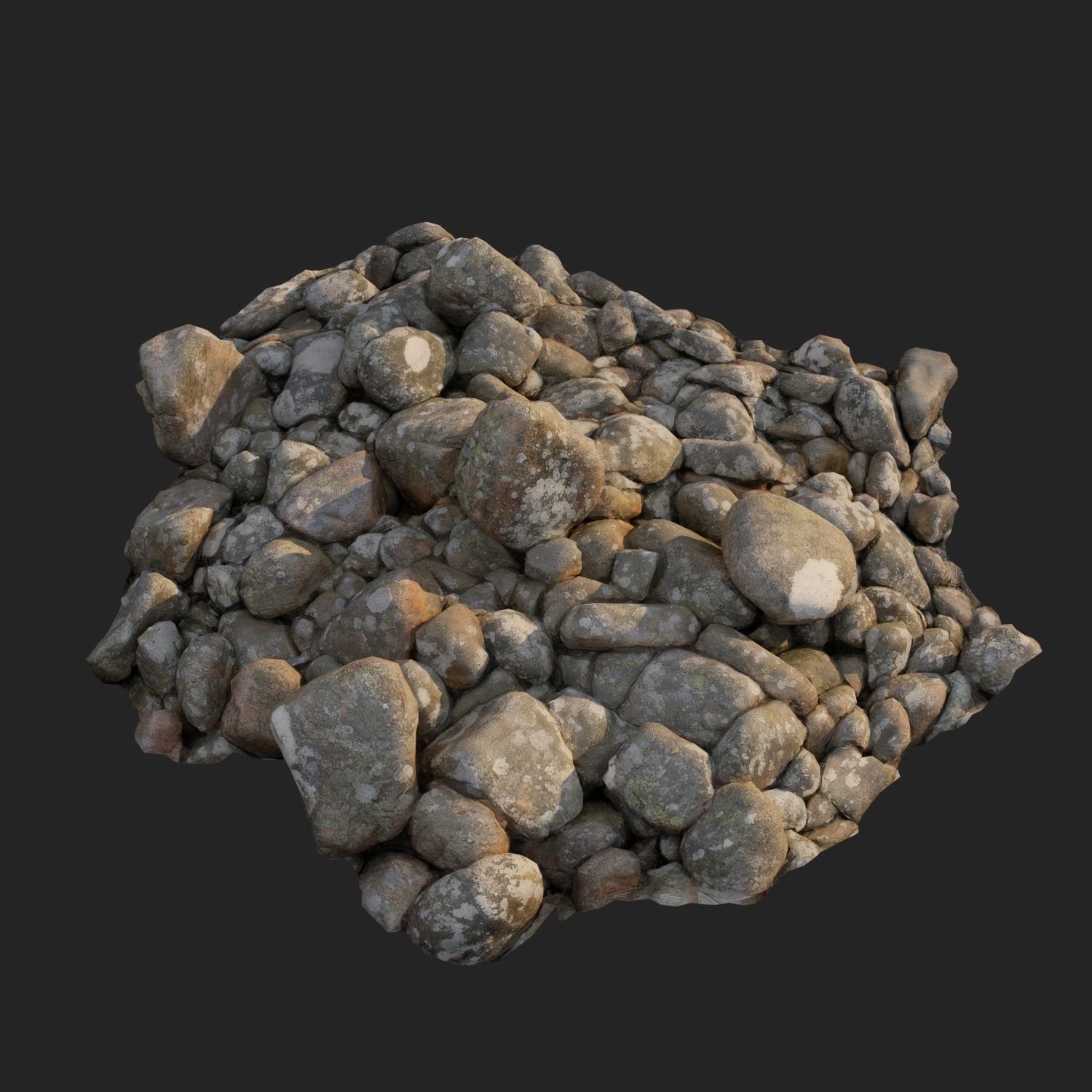 3d scanned nature stone 024 Low-poly 3D model_2