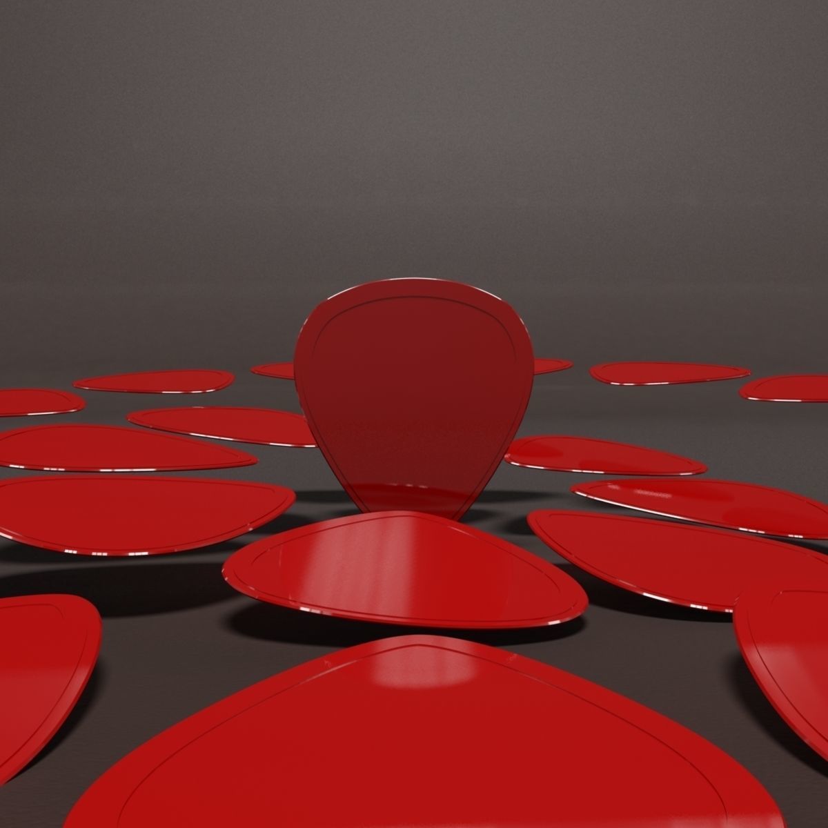 Guitar Plectrum Pick 3D model_7