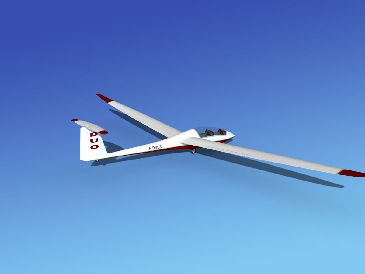 Duo Discus Sailplane 3D model_5