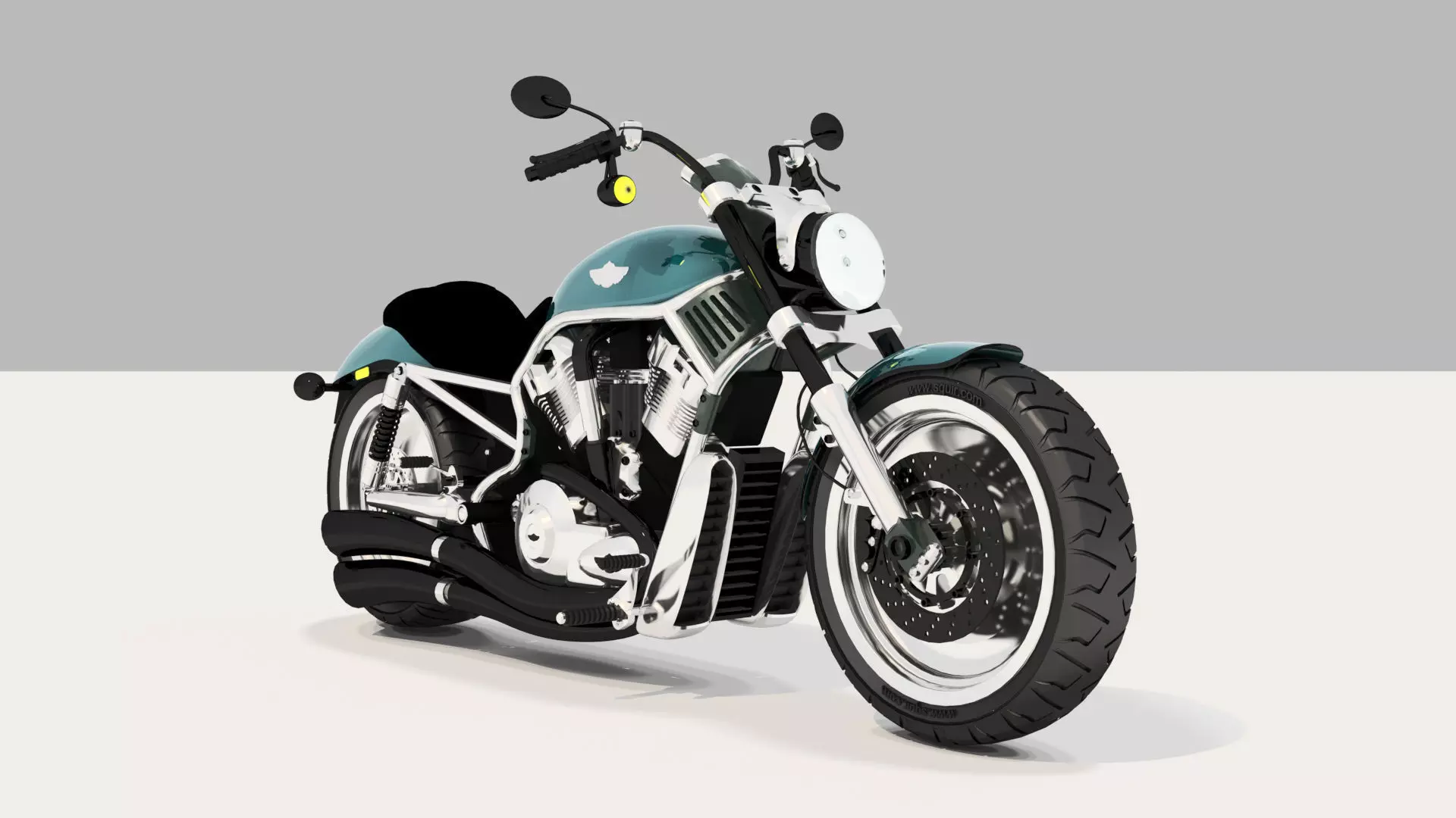 Harley Davidson Motorcycle 3D model_0