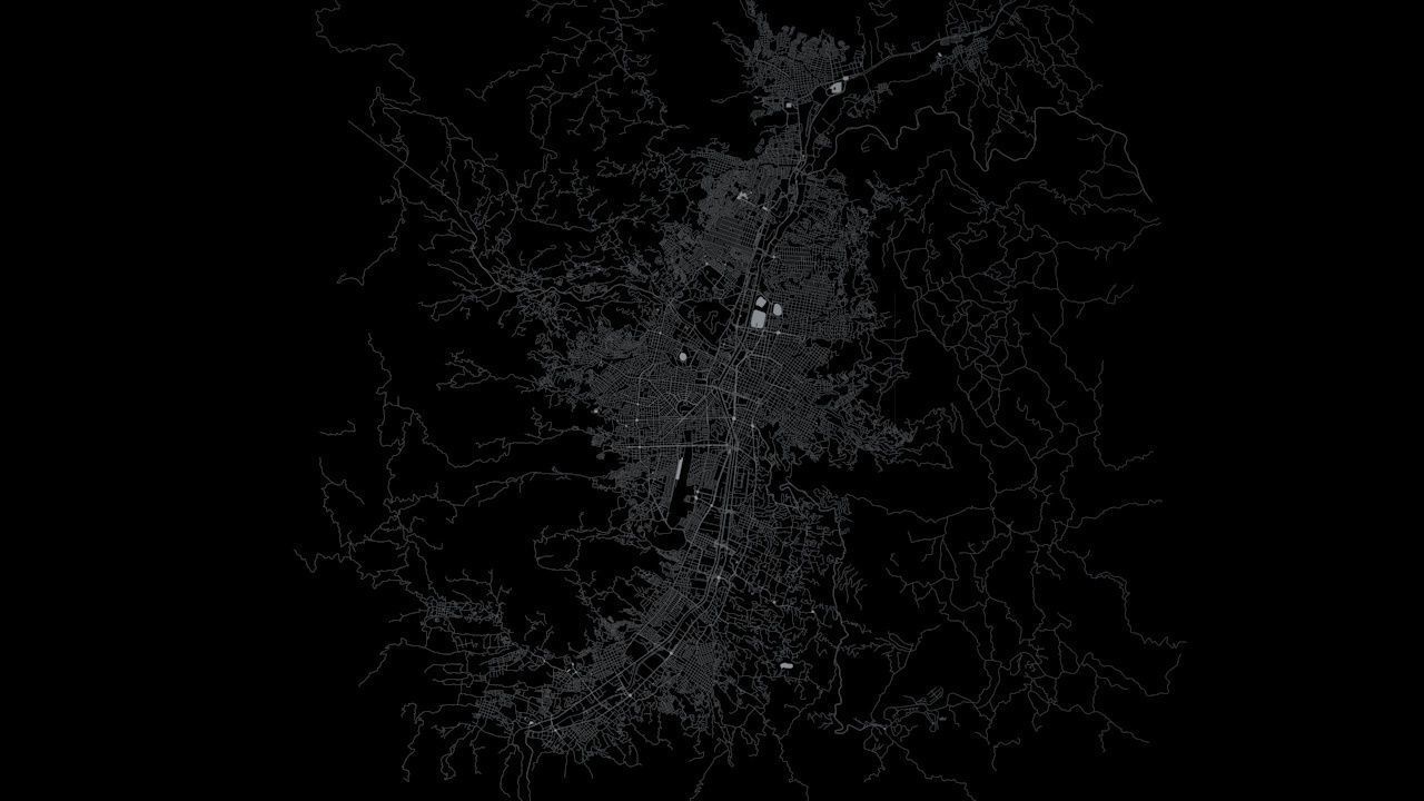 Medellin Road Network and Streets 3D model_8