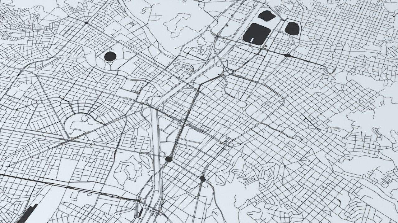 Medellin Road Network and Streets 3D model_3