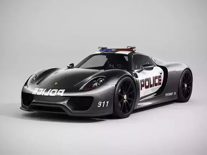 Porsche 918 Spyder Police 3D model
