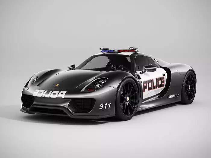 Porsche 918 Spyder Police 3D model_0