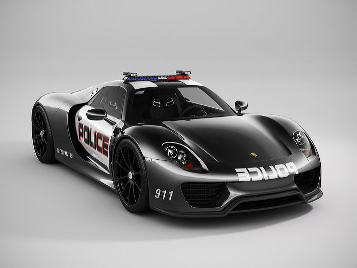 Porsche 918 Spyder Police 3D model_3