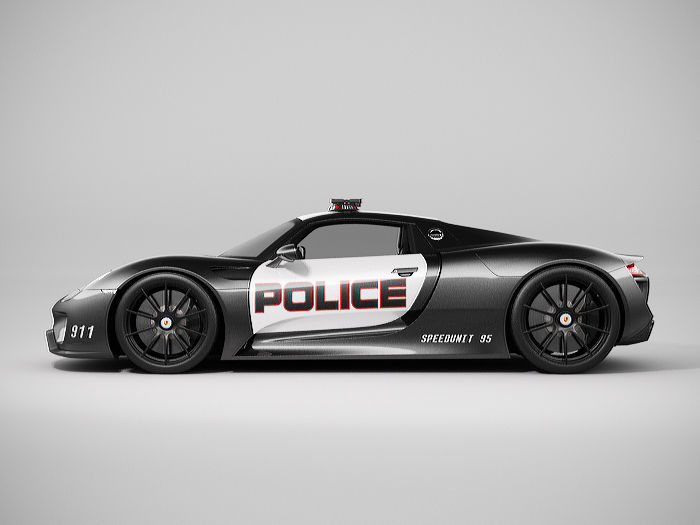 Porsche 918 Spyder Police 3D model_1