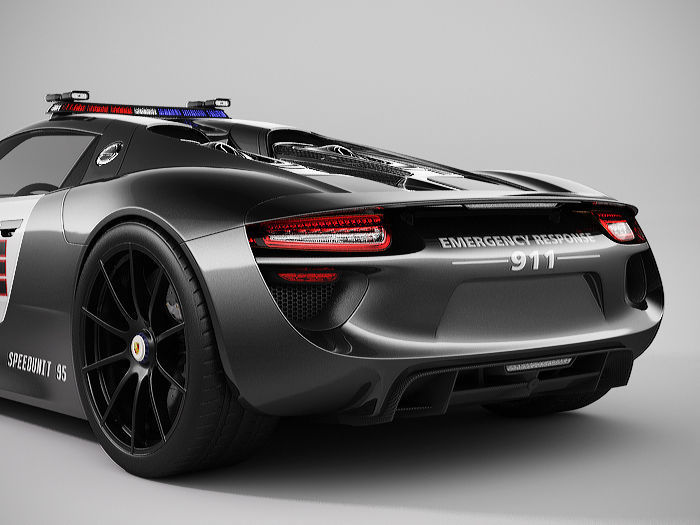 Porsche 918 Spyder Police 3D model_4