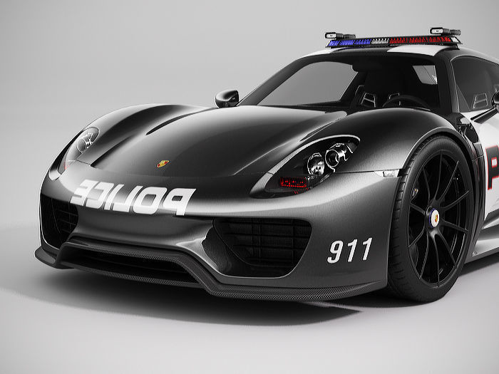 Porsche 918 Spyder Police 3D model_7