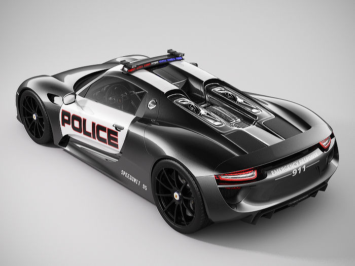 Porsche 918 Spyder Police 3D model_8