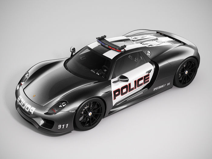 Porsche 918 Spyder Police 3D model_6