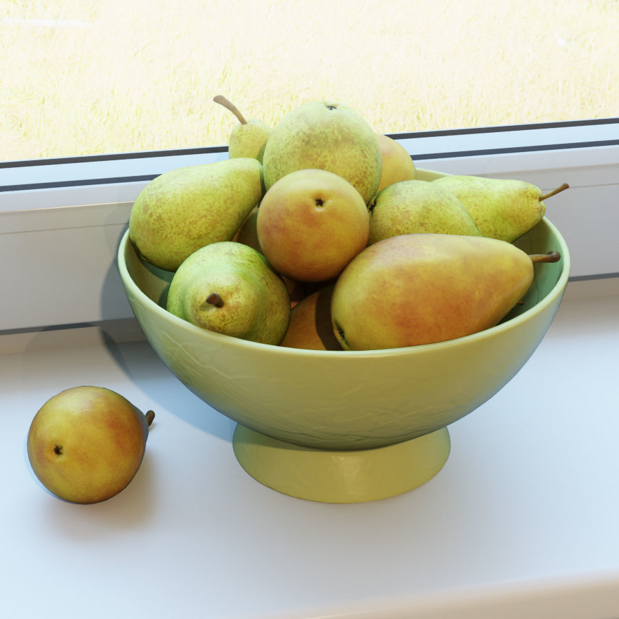 Pears in the vase 3D model_2