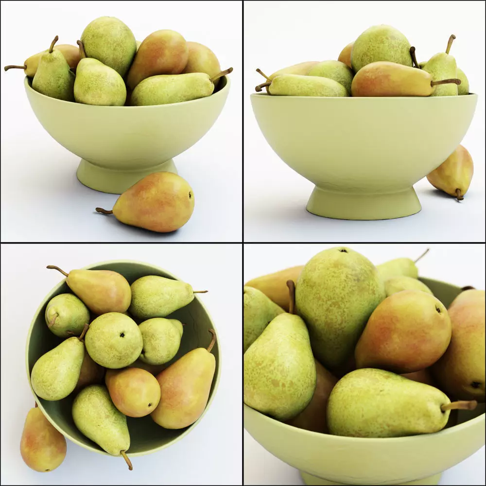 Pears in the vase 3D model_0
