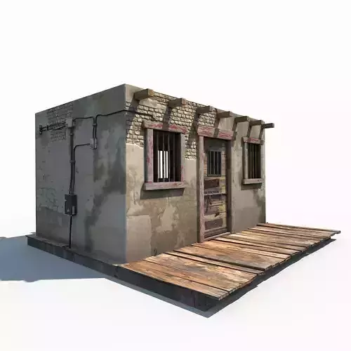 Western Jail Low Poly