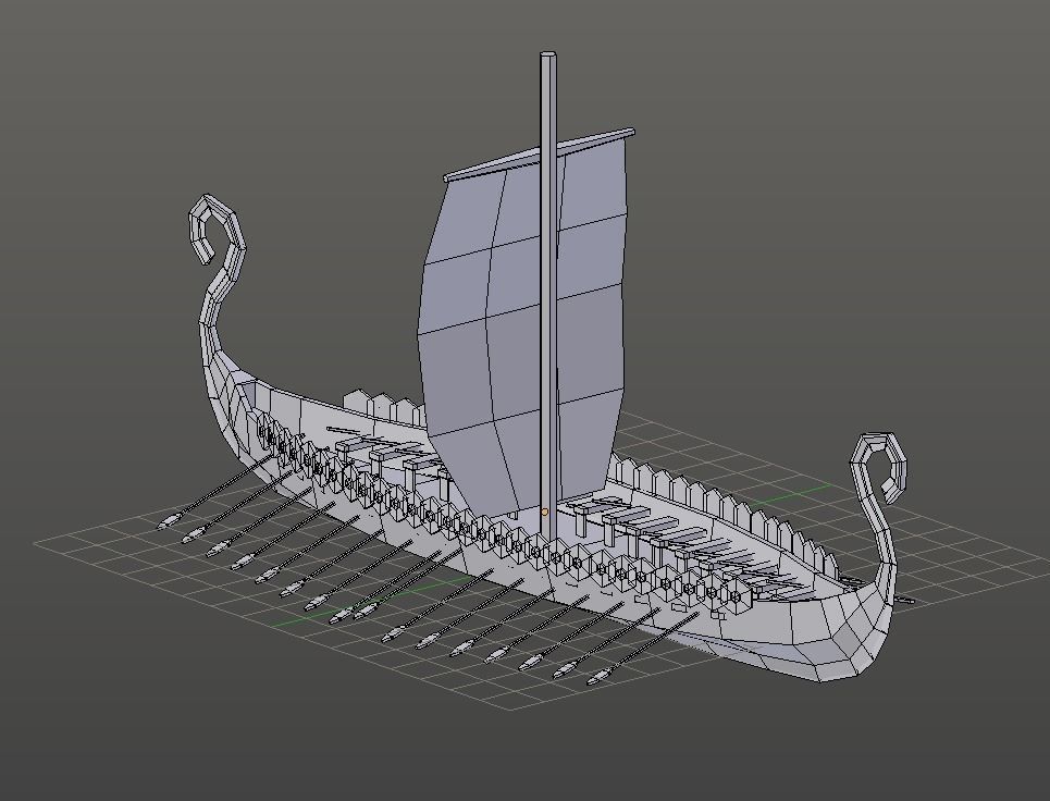 3D model Low poly Viking Ship VR / AR / low-poly | CGTrader