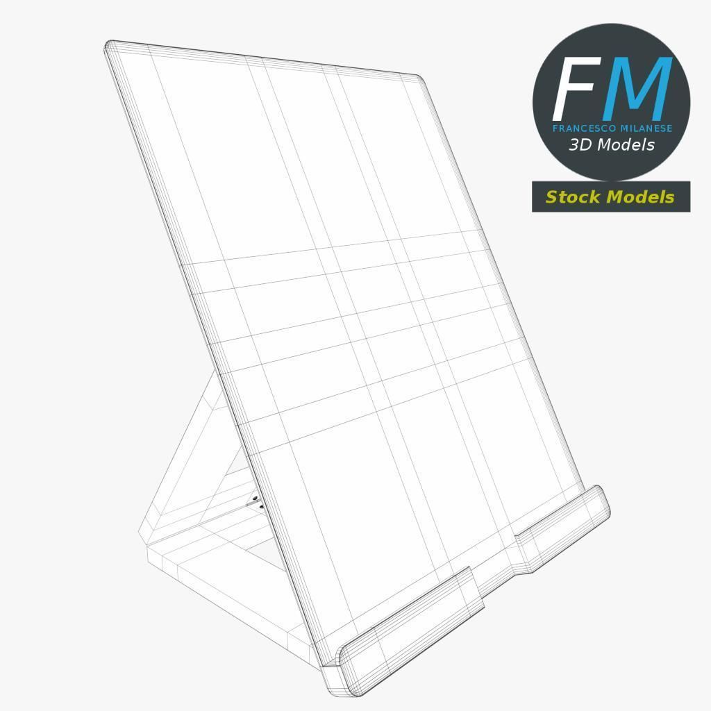 Tablet desktop stand 3D model_7