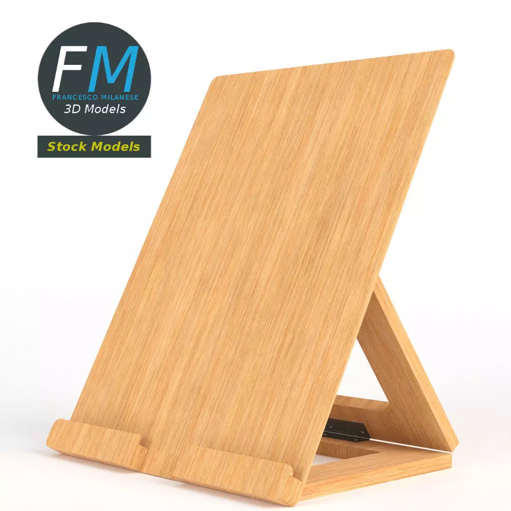 Tablet desktop stand 3D model_0