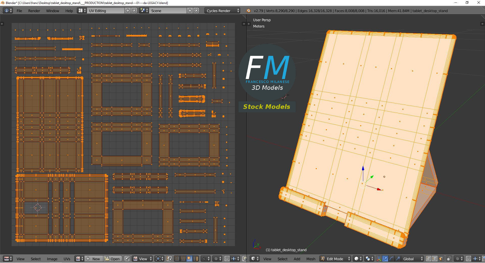 Tablet desktop stand 3D model_10