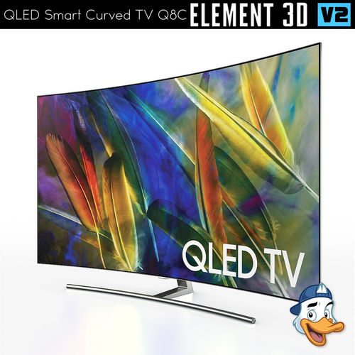 QLED Smart Curved TV Q8C for Element 3D 3D model